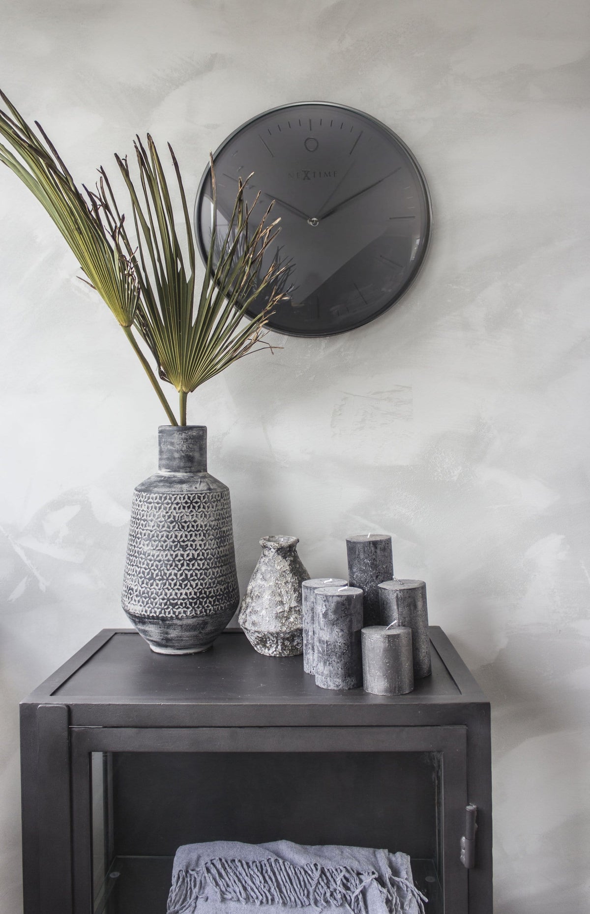 ✨ Glamour Wandklok 40cm Koepel Glas