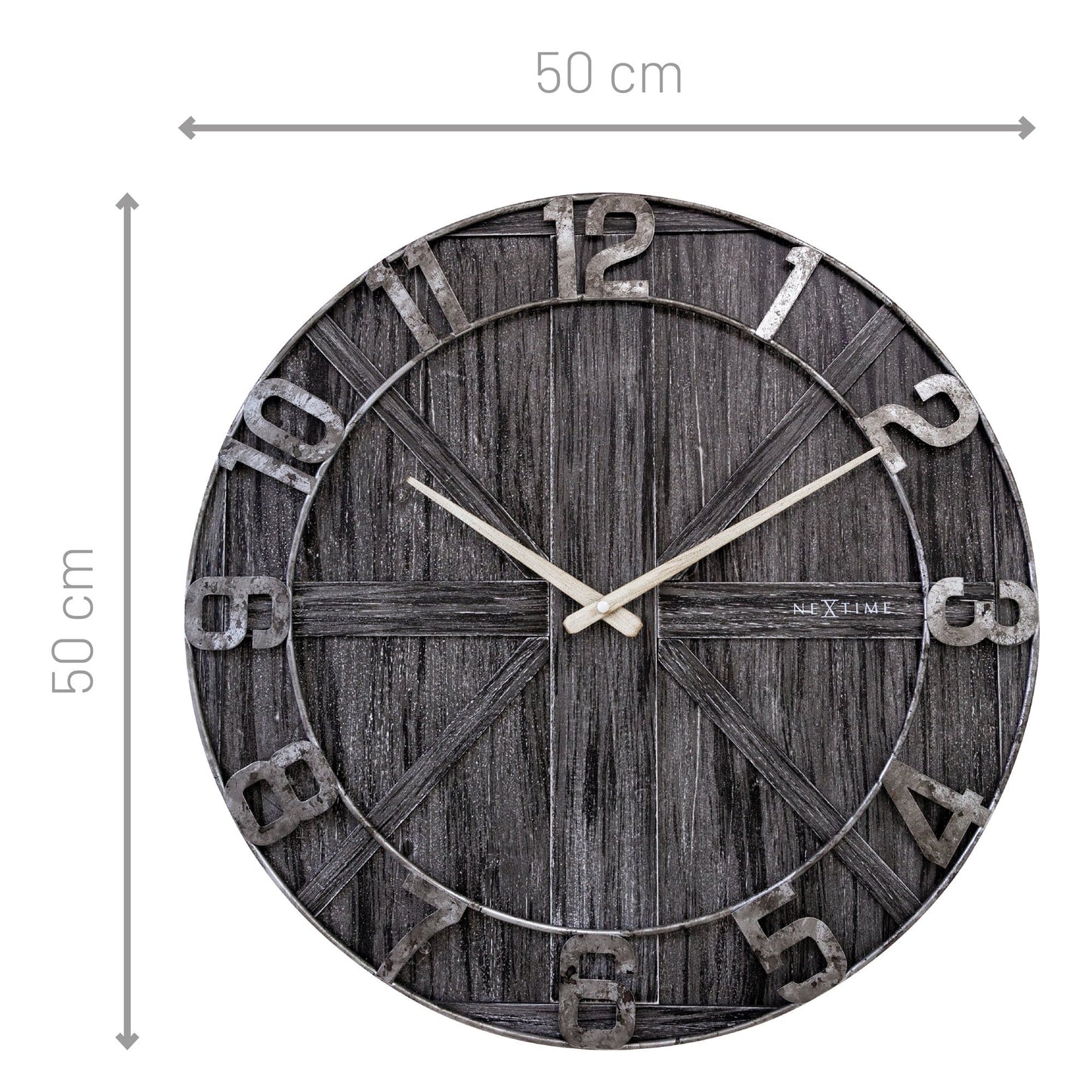 🌳 York Large Wandklok 50cm Hout