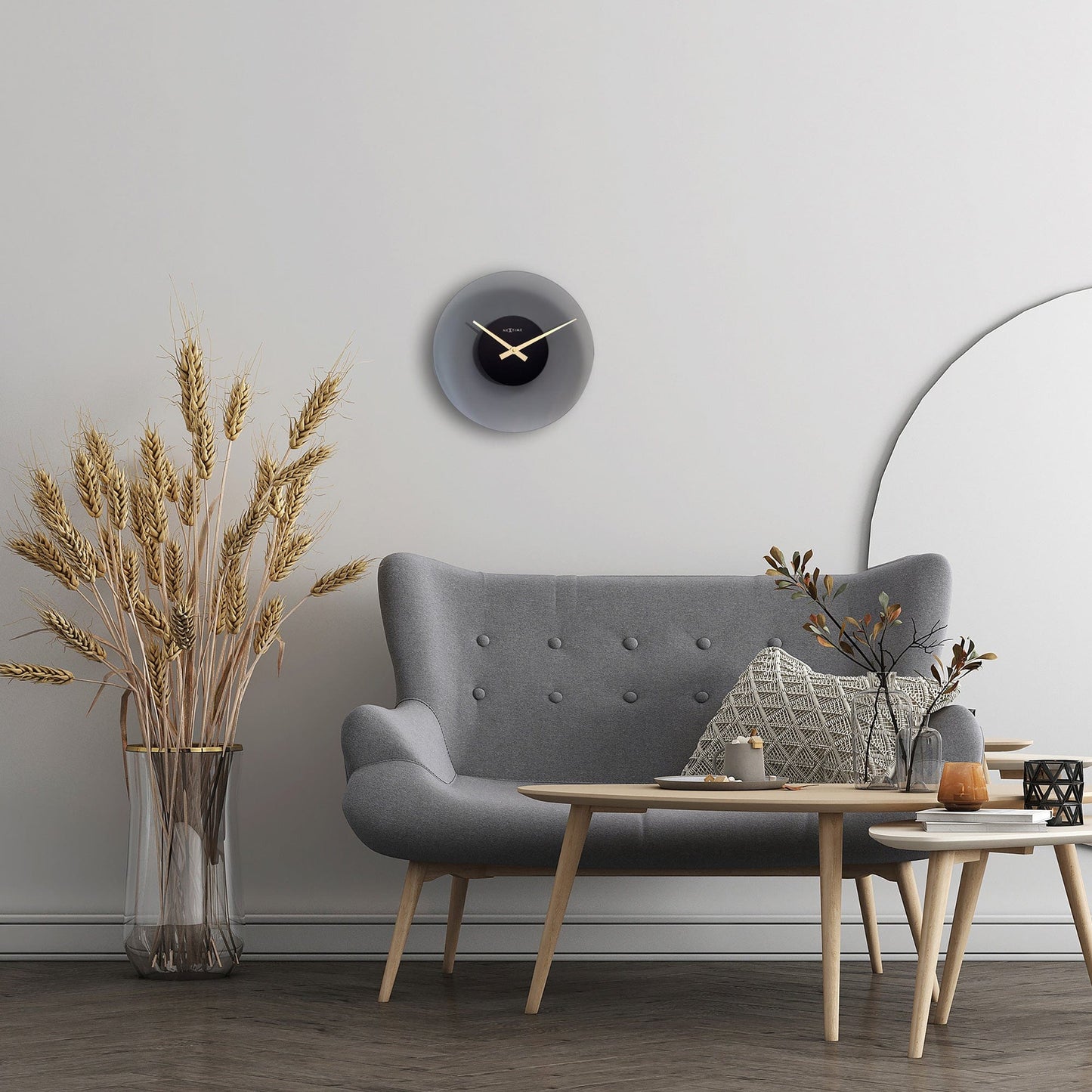 🌊 Float Wandklok 40cm Glas