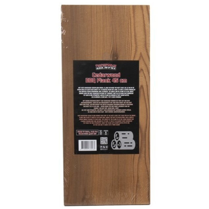 🌲 Vuur&Rook Cedar Rookplank 45cm Xtra Dik