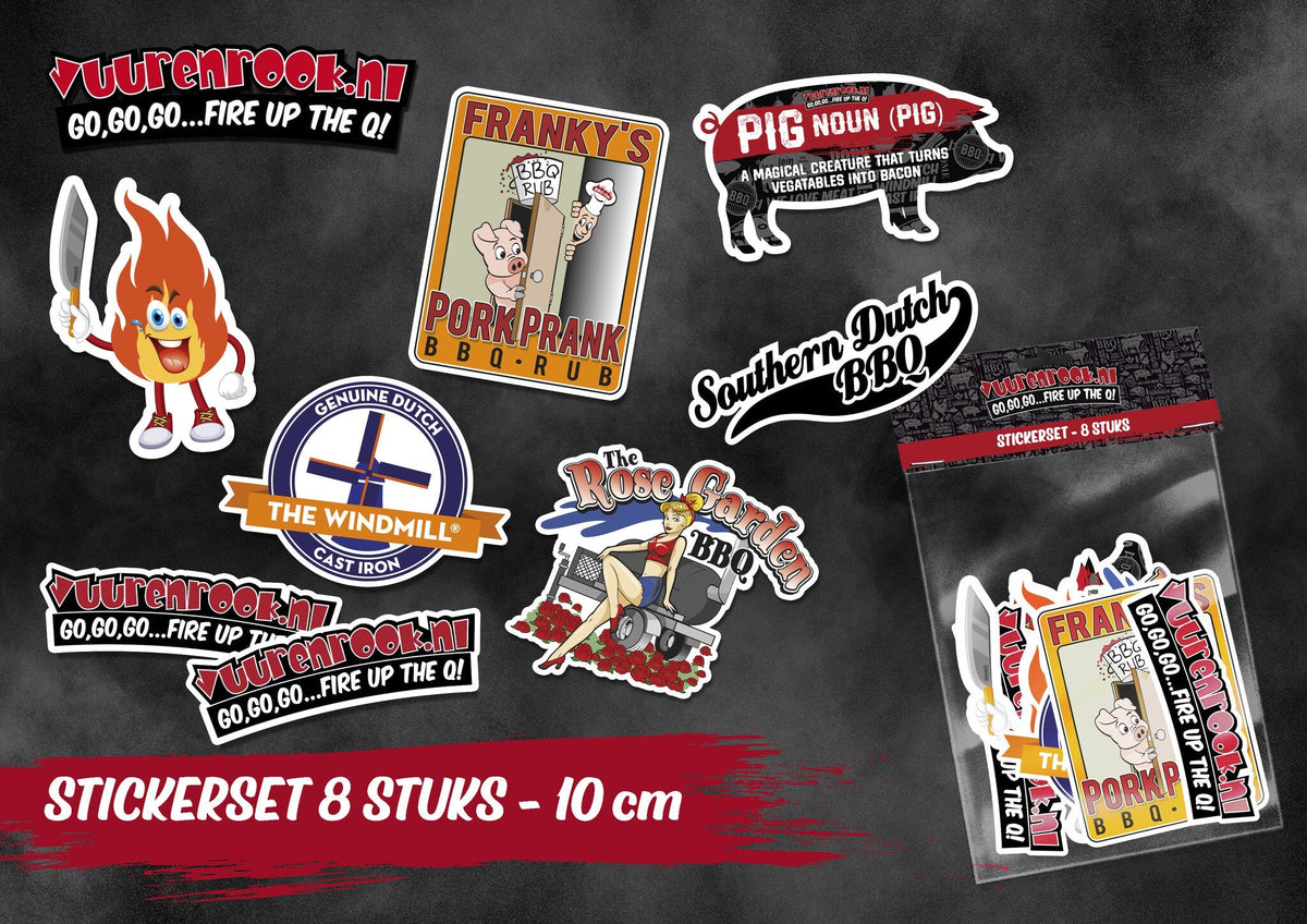 🏷️ Vuur&Rook Stickers 8st