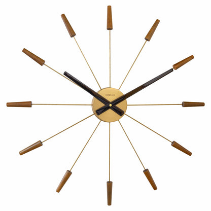 🔌 Plug-Inn Large Wandklok 58cm Hout/RVS