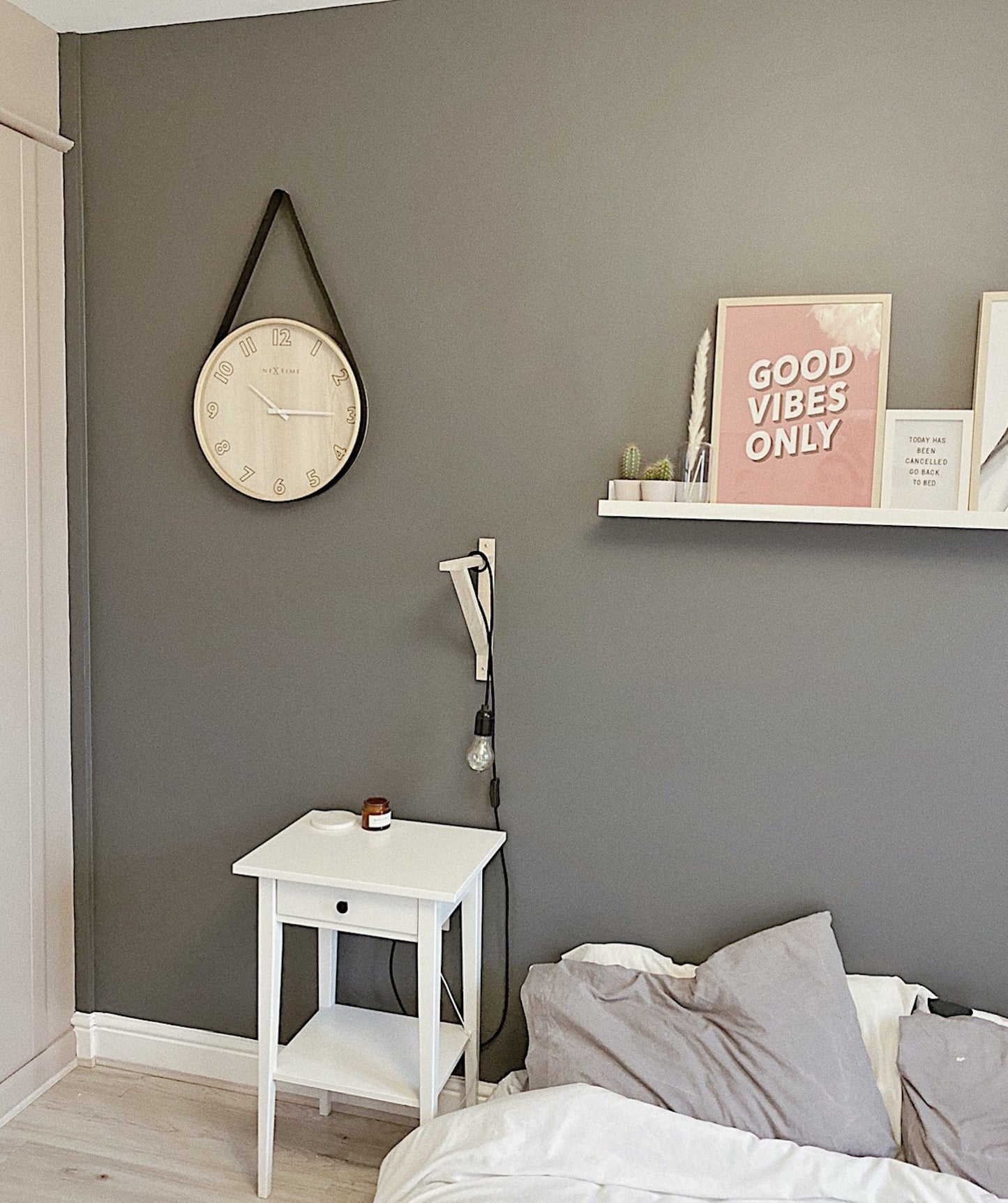 🔄 Loop Big Wandklok 40cm Hout