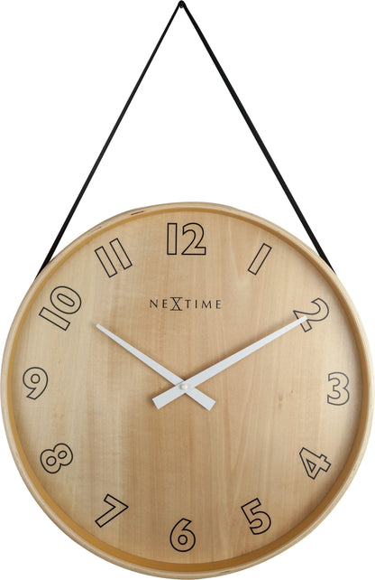 🔄 Loop Big Wandklok 40cm Hout