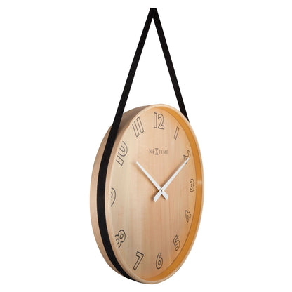 🔄 Loop Big Wandklok 40cm Hout