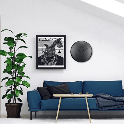 ✨ Glamour Wandklok 40cm Koepel Glas