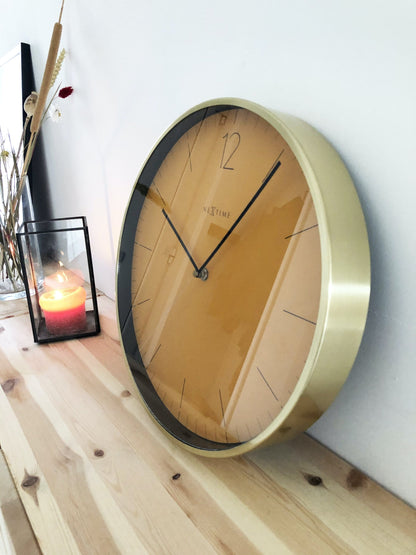🏆 Essential Gold Wandklok 34cm Vintage