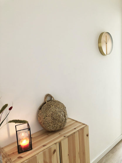 🏆 Essential Gold Wandklok 34cm Vintage