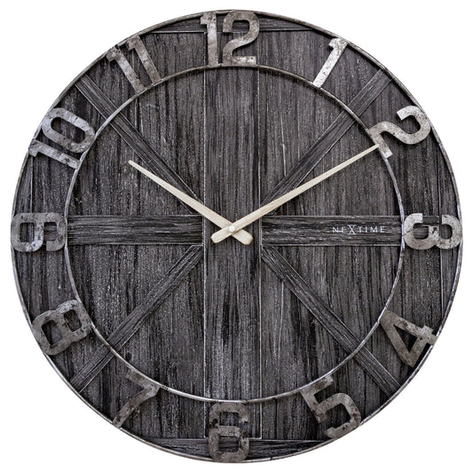 🌳 York Large Wandklok 50cm Hout