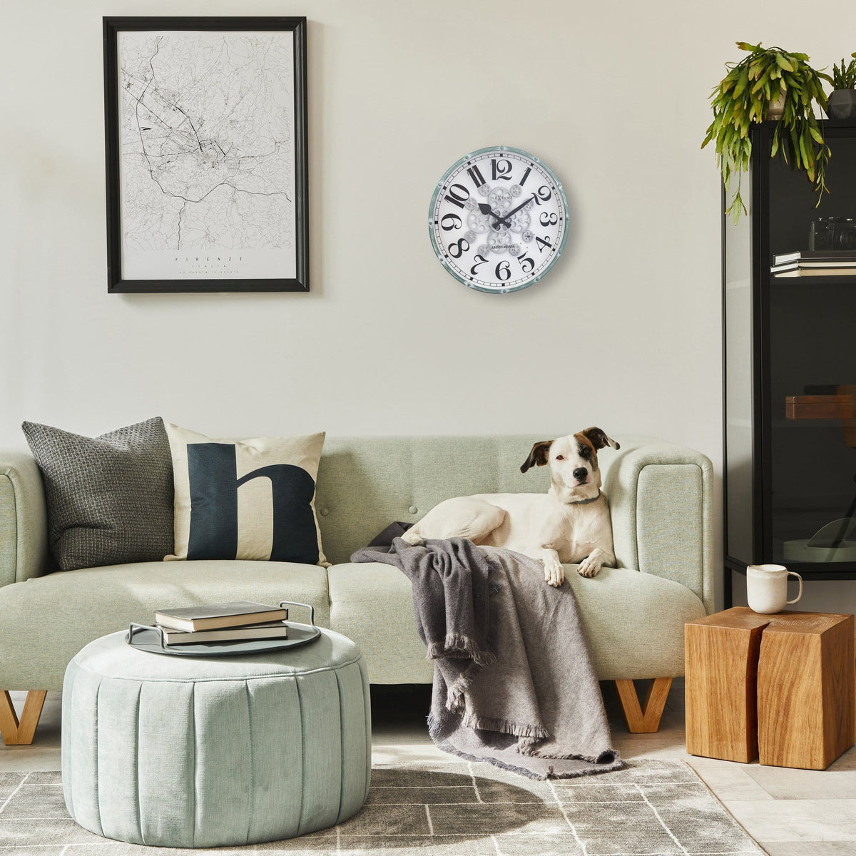 ⚙️ Henry Moving Gear Wandklok 50cm Tandwielen