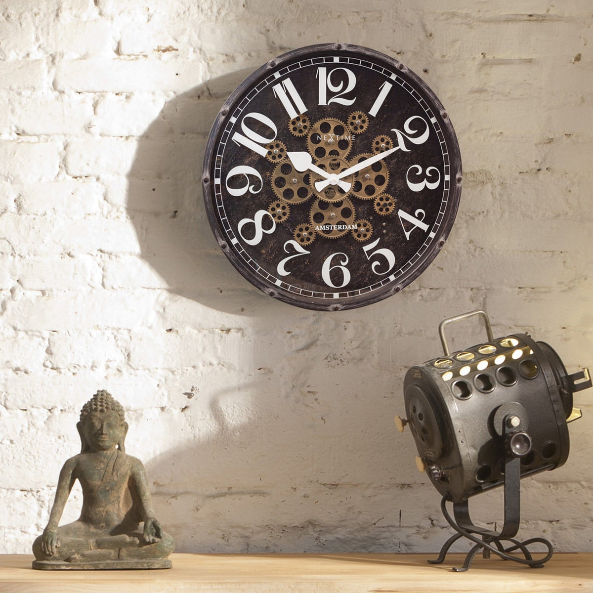 ⚙️ Henry Moving Gear Wandklok 50cm