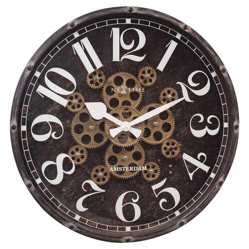 ⚙️ Henry Moving Gear Wandklok 50cm