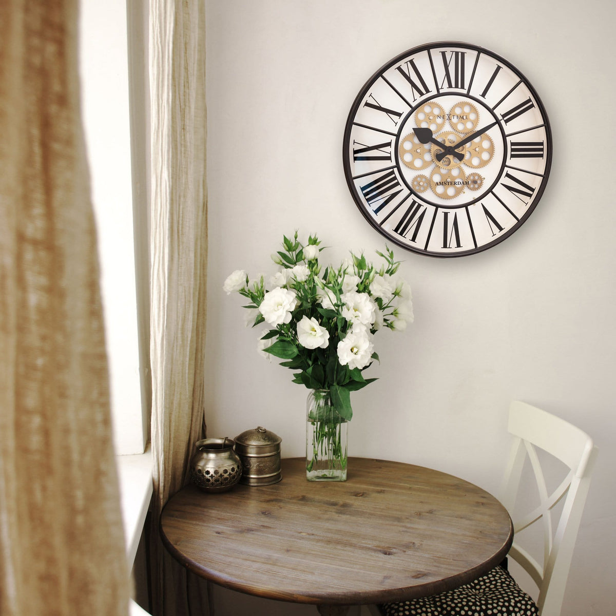 ⚙️ William Moving Gear Wandklok 50cm Mechanisch