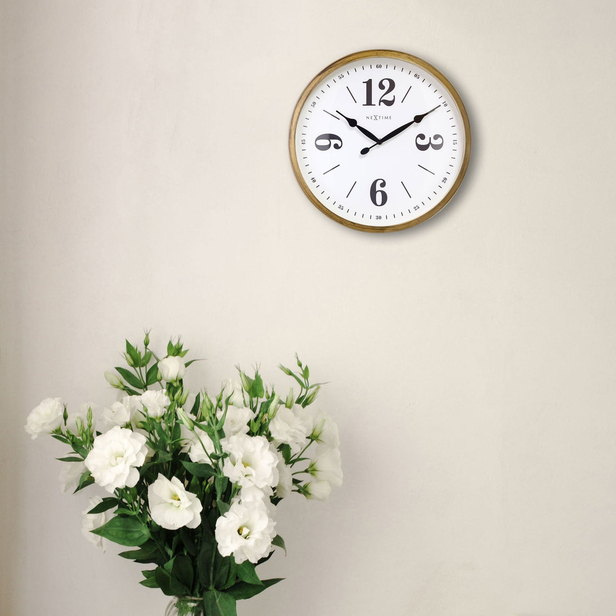 ⚪ Classic Wandklok 39cm Wit