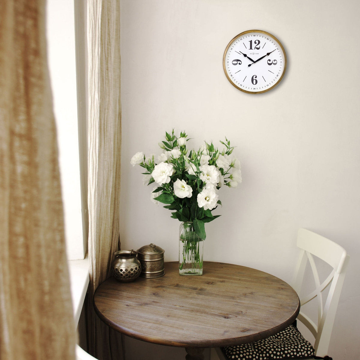 ⚪ Classic Wandklok 39cm Wit