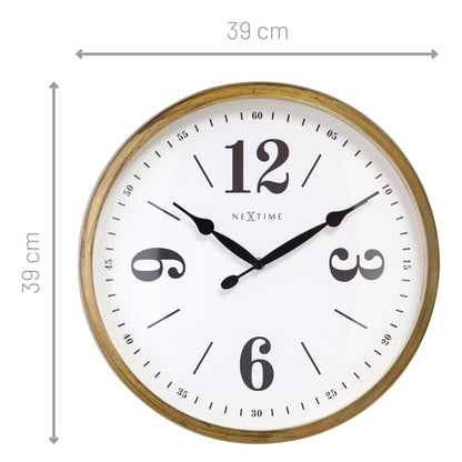 ⚪ Classic Wandklok 39cm Wit