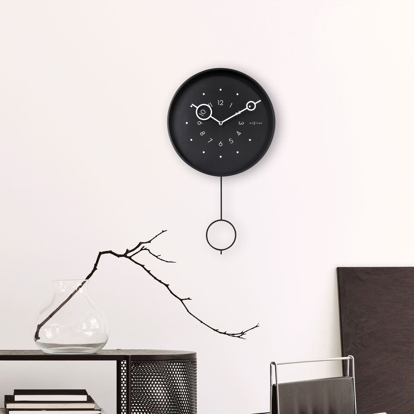 🔄 Loop Pendulum Wandklok 35x60cm
