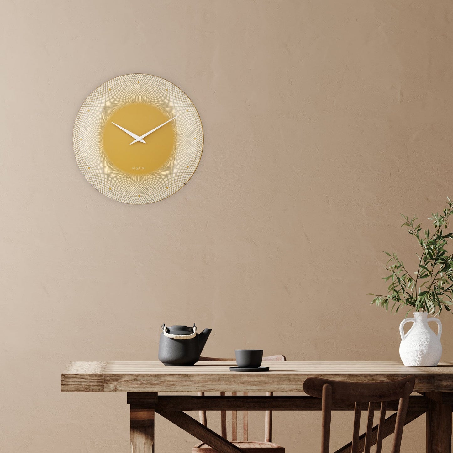 🌊 Deep 50 Large Wandklok Koepel Glas
