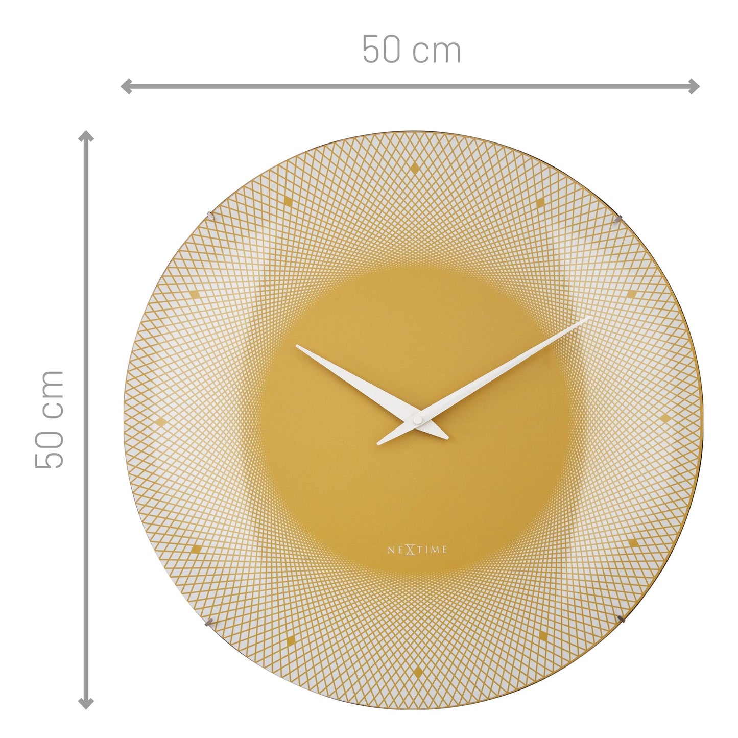 🌊 Deep 50 Large Wandklok Koepel Glas