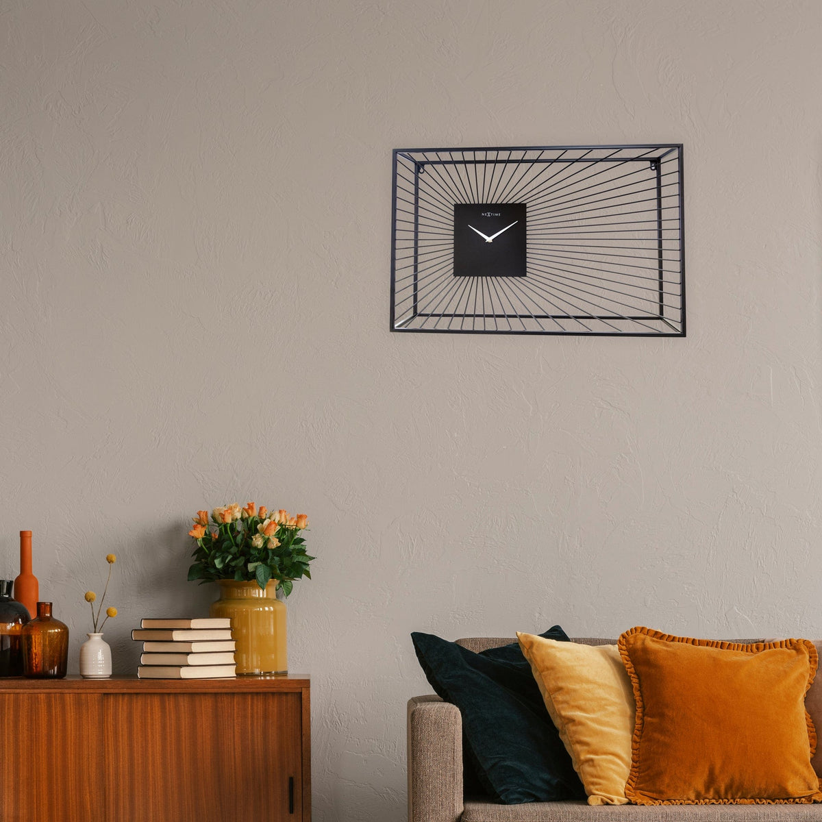 🏛️ Vasco Large Wandklok 70x45cm Zwart