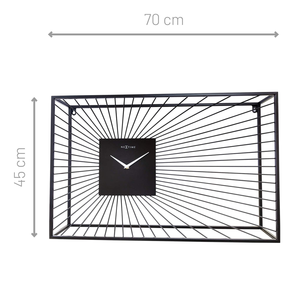 🏛️ Vasco Large Wandklok 70x45cm Zwart