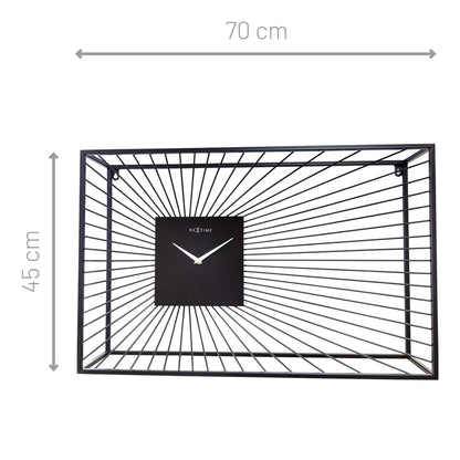 🏛️ Vasco Large Wandklok 70x45cm Zwart
