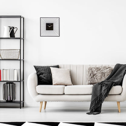 ⬛ Vasco Square Wandklok 45x45cm Zwart