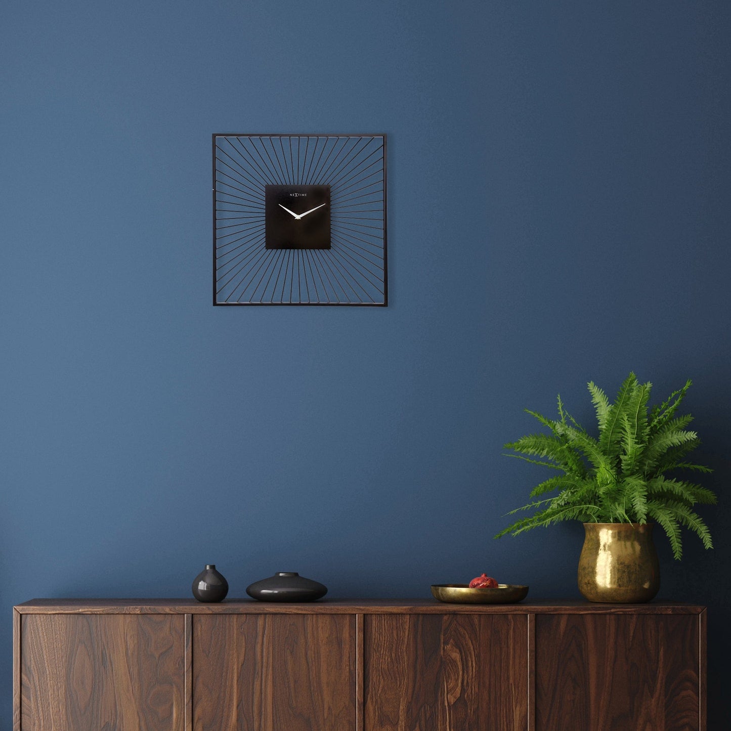 ⬛ Vasco Square Wandklok 45x45cm Zwart