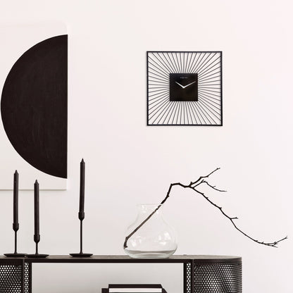 ⬛ Vasco Square Wandklok 45x45cm Zwart