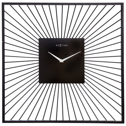 ⬛ Vasco Square Wandklok 45x45cm Zwart