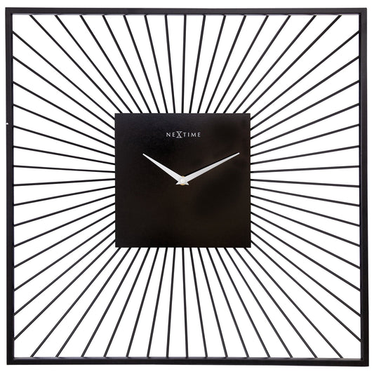⬛ Vasco Square Wandklok 45x45cm Zwart