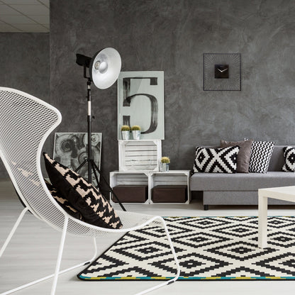 ⬛ Vasco Square Wandklok 45x45cm Zwart