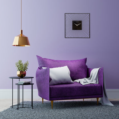 ⬛ Vasco Square Wandklok 45x45cm Zwart