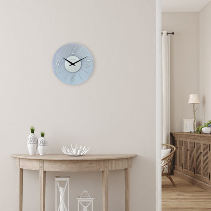 🎨 Dali Round Wandklok 43cm - Glas Frosted/Mirror Design