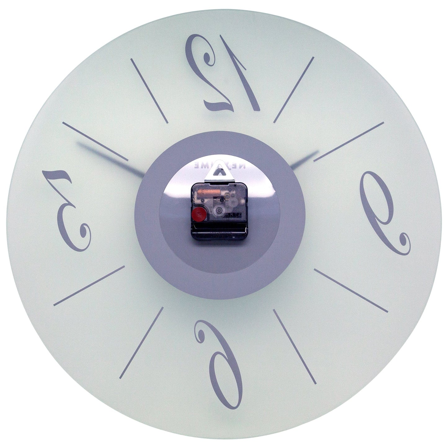 🎨 Dali Round Wandklok 43cm - Glas Frosted/Mirror Design
