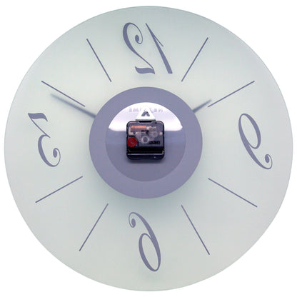 🎨 Dali Round Wandklok 43cm - Glas Frosted/Mirror Design