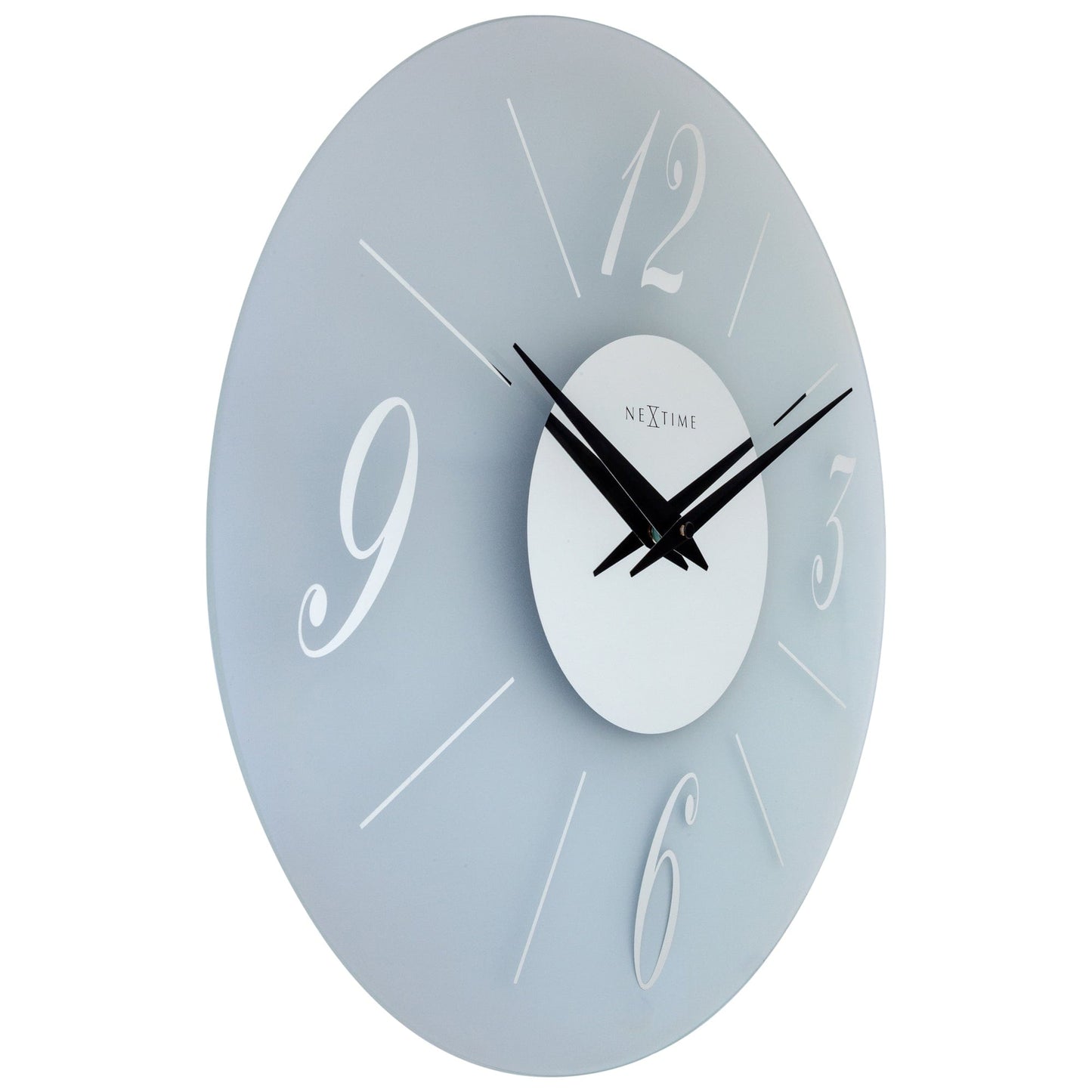 🎨 Dali Round Wandklok 43cm - Glas Frosted/Mirror Design