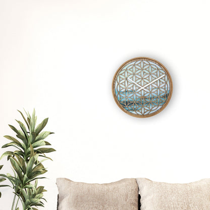 🌿 Concord Wandklok 40cm - Groene Houten Design