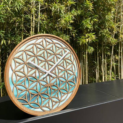 🌿 Concord Wandklok 40cm - Groene Houten Design