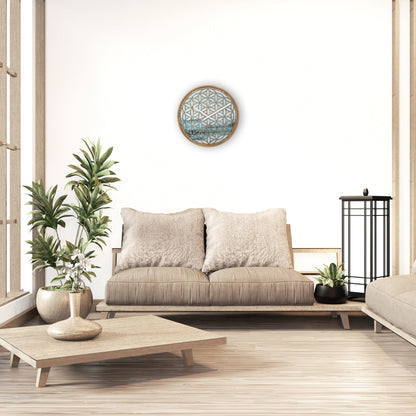 🌿 Concord Wandklok 40cm - Groene Houten Design