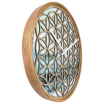 🌿 Concord Wandklok 40cm - Groene Houten Design