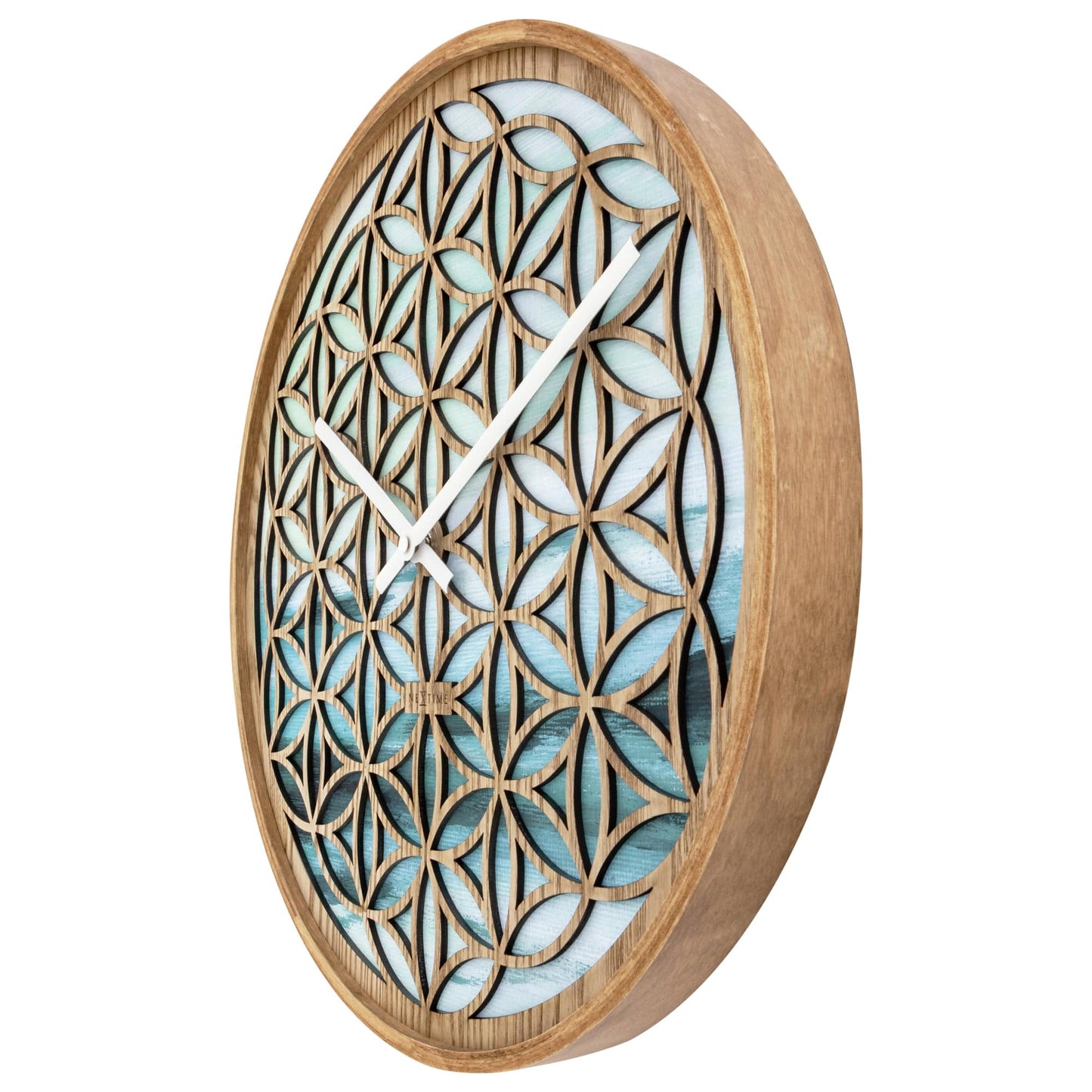 🌿 Concord Wandklok 40cm - Groene Houten Design