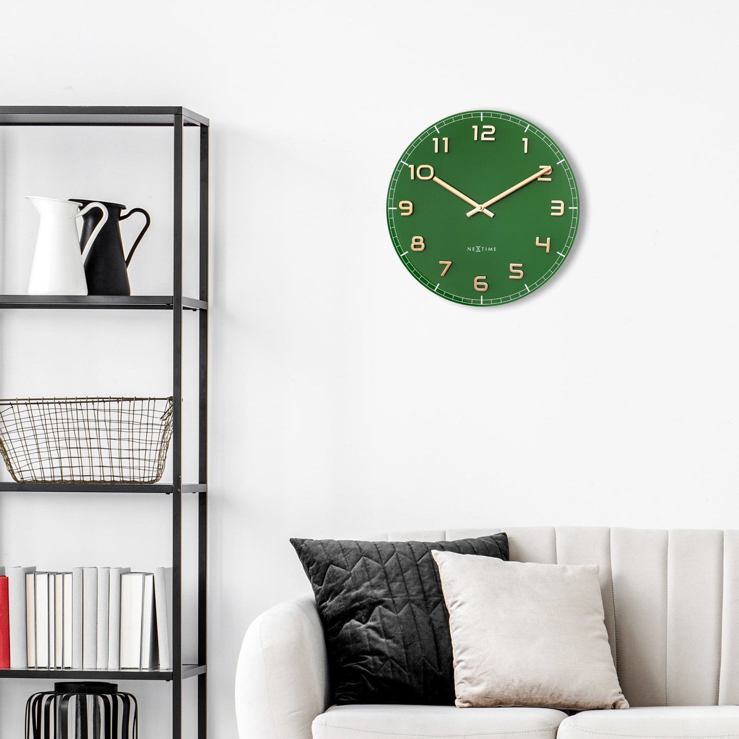 💚 Classy Medium Wandklok 40cm Groen