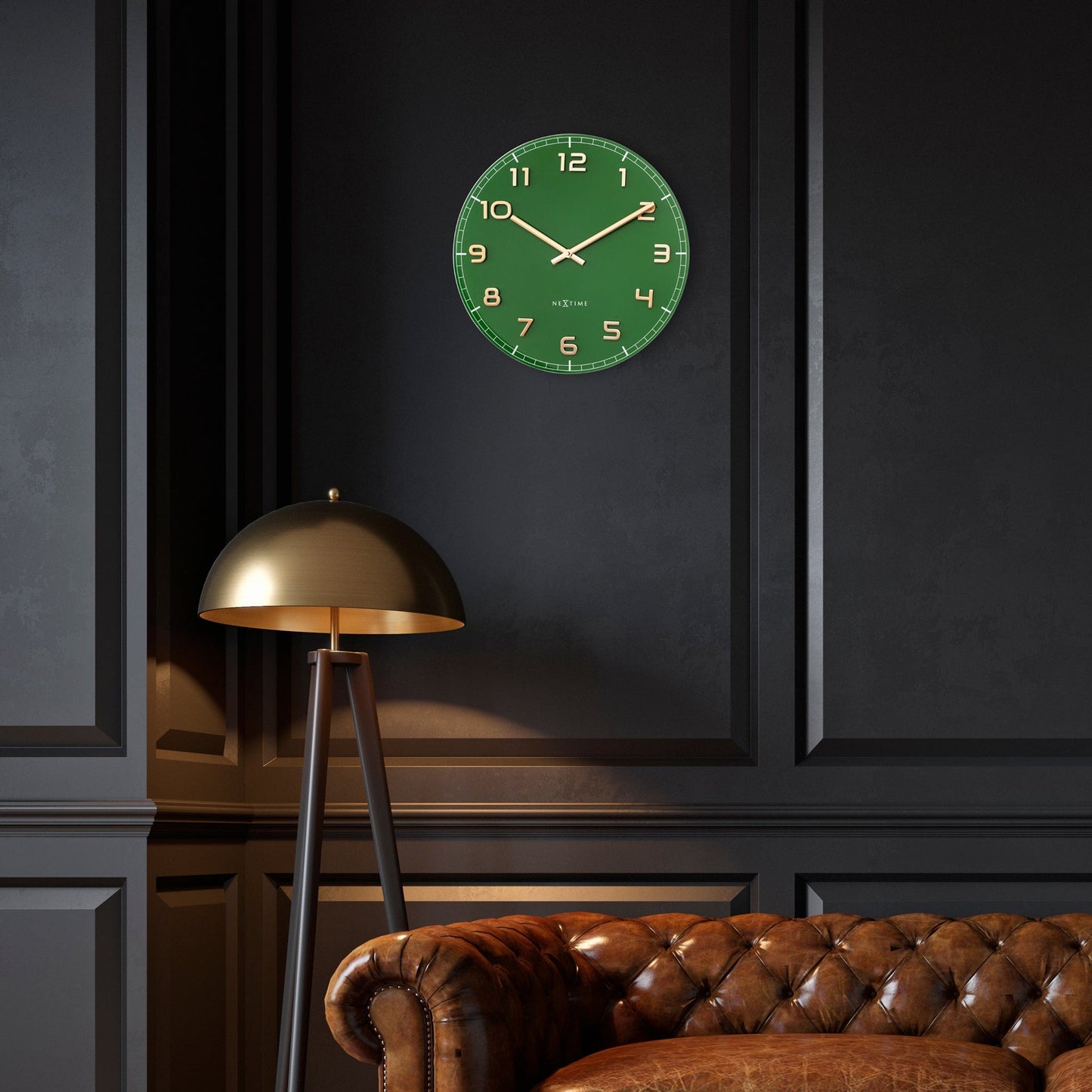 💚 Classy Medium Wandklok 40cm Groen