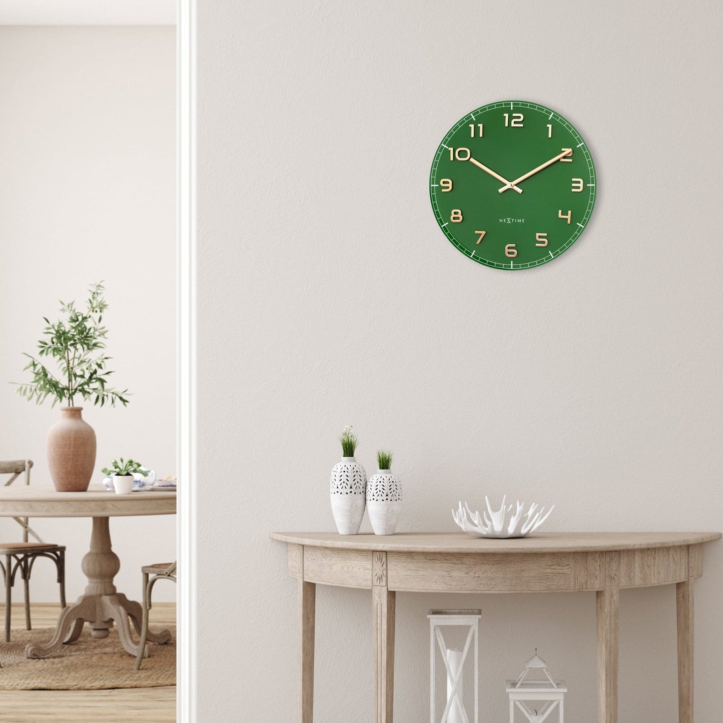 💚 Classy Medium Wandklok 40cm Groen