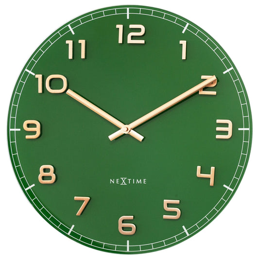 💚 Classy Medium Wandklok 40cm Groen