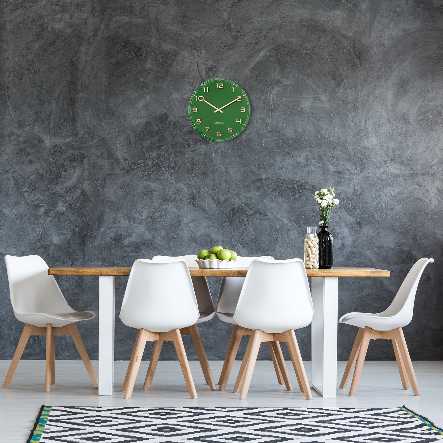 💚 Classy Medium Wandklok 40cm Groen