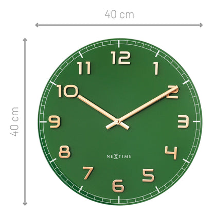 💚 Classy Medium Wandklok 40cm Groen
