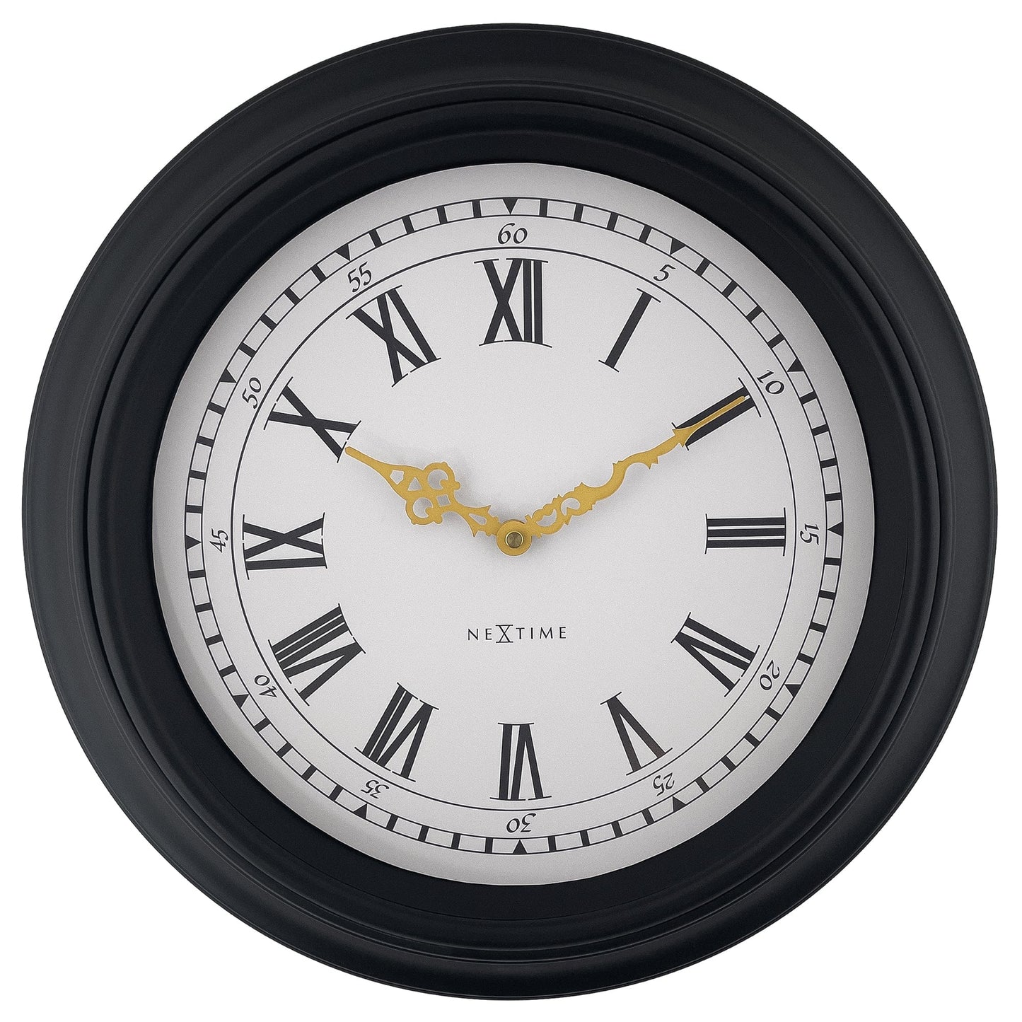 🎼 NeXtime Chopin Wandklok 40cm - Zwart/Grijs Design