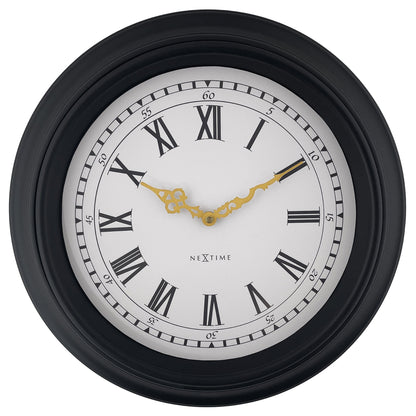🎼 NeXtime Chopin Wandklok 40cm - Zwart/Grijs Design